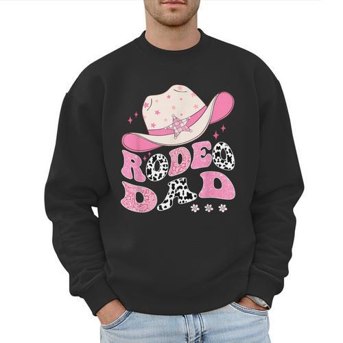 Rodeo Dad Pink Cowgirl 1St Birthday Family Matching Men Sweatshirt - Father's Day Fun