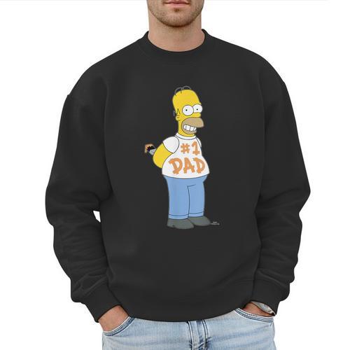 The Simpsons Homer Number 1 Dad Father's Day V2 Men Sweatshirt - Father's Day Fun