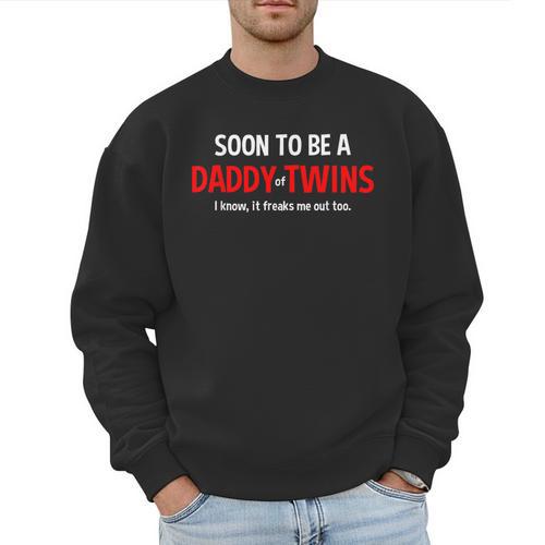 Soon To Be A Daddy Of Twins Expecting Father Men Sweatshirt - Father's Day Fun