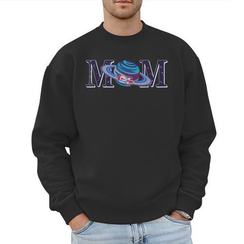 Space Mom Family Matching Dad Space Birthday Theme Party Men Sweatshirt - Father's Day Fun