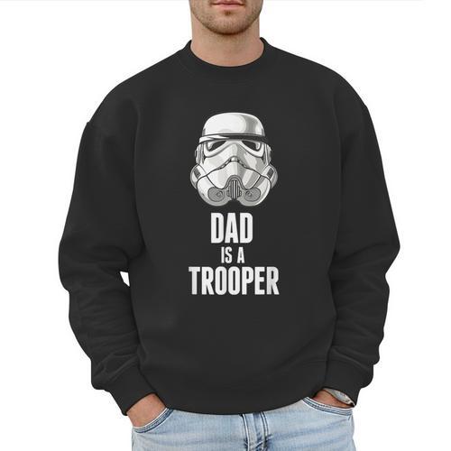 Star Wars Father's Day Stormtrooper Dad Is A Trooper Vintage Men Sweatshirt - Father's Day Fun