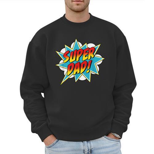 Super Dad Comic Book Superhero Father's Day Men Sweatshirt - Father's Day Fun