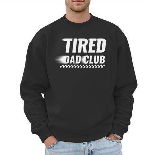 Tired Dad Club Maze Track Back 2 Sided Men Sweatshirt - Father's Day Fun
