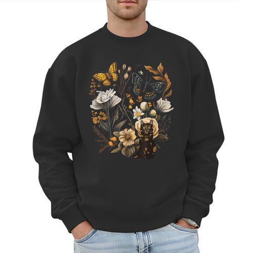 Tortie Cat Owner Flowers Tortie Cat Mom Tortie Cat Dad Men Sweatshirt - Father's Day Fun
