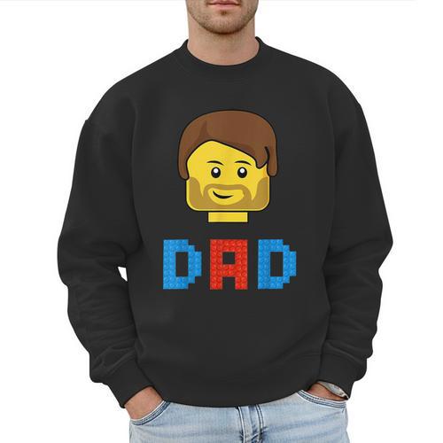 Unique Family Dad Master Builder Building Bricks Blocks Men Sweatshirt - Father's Day Fun