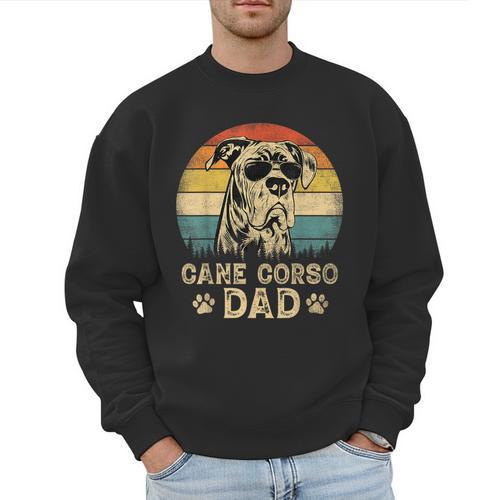 Vintage Cane Corso Dad Dog Lovers Father's Day Tee Men Sweatshirt - Father's Day Fun