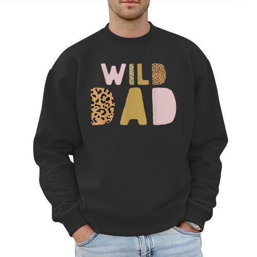 Wild Wild Dad Two Wild Birthday Outfit Zoo Birthday Animal Men Sweatshirt - Father's Day Fun