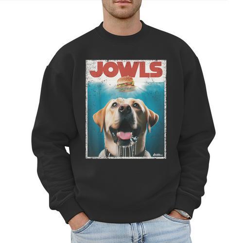 Yellow Lab Jowls Top Labrador Retriever Dog Mom Dad Men Sweatshirt - Father's Day Fun
