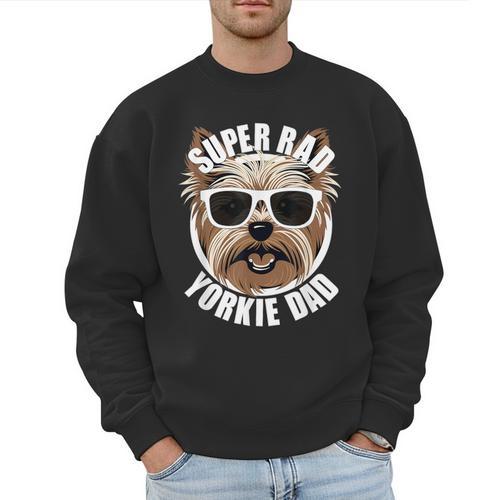 Yorkie Dad Father’s Day Yorkshire Terrier Dog Dad Men Sweatshirt - Father's Day Fun