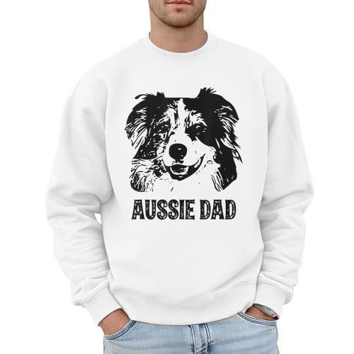 Aussie Dad Australian Shepherd Dog Dad For Men Men Sweatshirt - Father's Day Fun