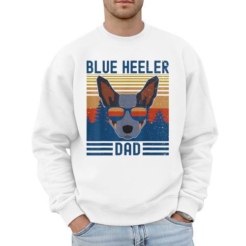 Australian Cattle Dog Blue Heeler Dad Men Sweatshirt - Father's Day Fun