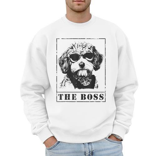 The Cavapoo Boss Mom Dad Dog Lover Men Sweatshirt - Father's Day Fun