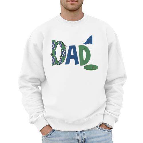 Dad Of The Birthday Boy Hole In One Golf Sport Matching Men Sweatshirt - Father's Day Fun