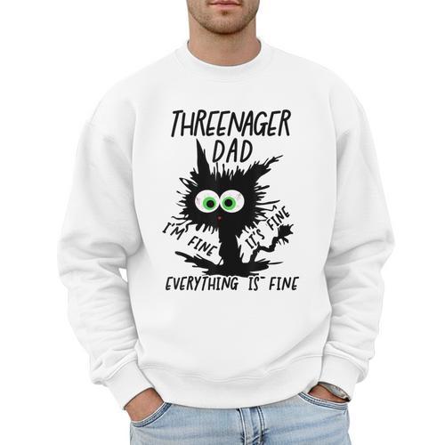 Dad Threenager Dad Daddy Of A Threenager Men Sweatshirt - Father's Day Fun