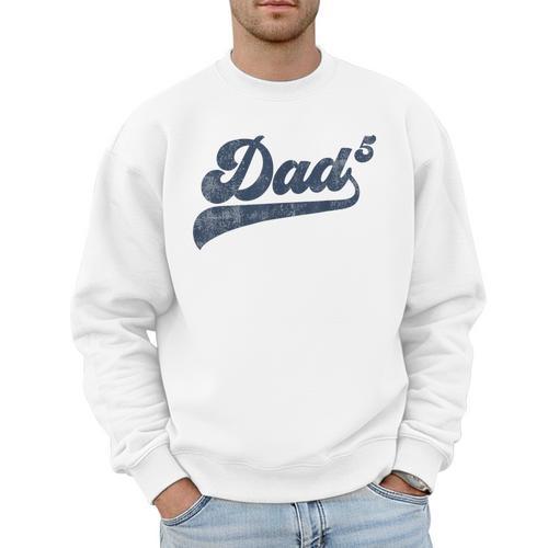 Dad5 Daddy Of 5 Kids Father Of Five Fifth Time Dad Men Sweatshirt - Father's Day Fun