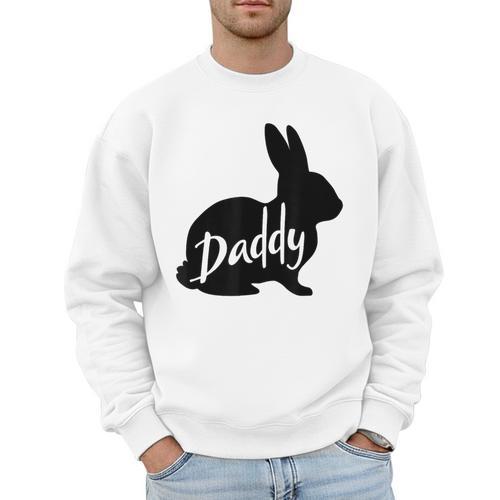 Daddy Bunny Rabbit Father Dad Easter Men Sweatshirt - Father's Day Fun