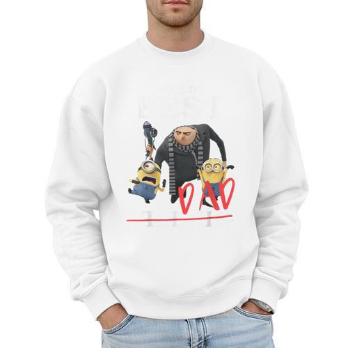 Despicable Me Minions Father's Day World's Best Dad Villain Men Sweatshirt - Father's Day Fun