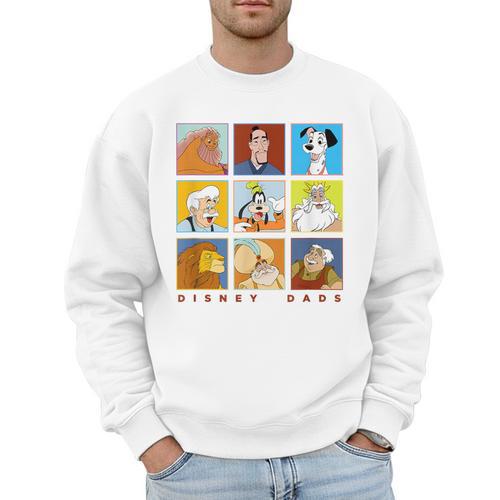 Disney Classic Father's Day Disney Dads Colorful Panels Men Sweatshirt - Father's Day Fun