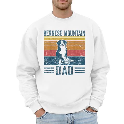 Dog Berner Dad Vintage Bernese Mountain Dad Men Sweatshirt - Father's Day Fun