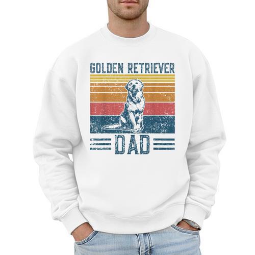 Dog Golden Dad Vintage Golden Retriever Dad Small Men Sweatshirt - Father's Day Fun