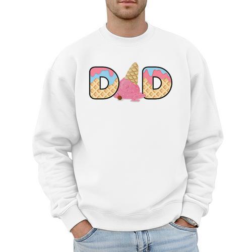 Ice Cream Dad 1st Birthday Matching Family Men Sweatshirt - Father's Day Fun