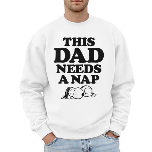 Peanuts This Dad Needs A Nap Men Sweatshirt - Father's Day Fun