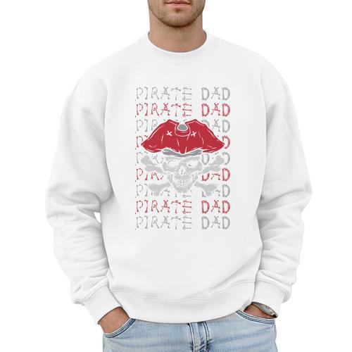 Pirate Dad Skull And Crossbones Tampa Gasparilla Captain Men Sweatshirt - Father's Day Fun