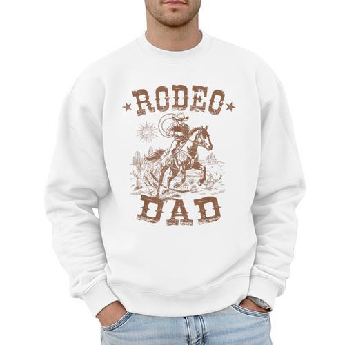 Rodeo Dad Western Cowboy Daddy Family Matching Father's Day Men Sweatshirt - Father's Day Fun