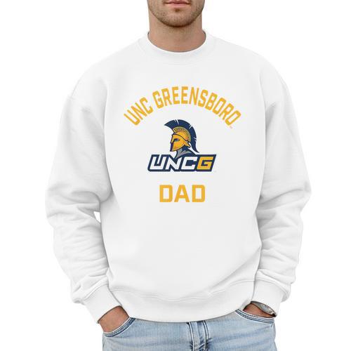 UNC Greensboro UNCG Spartans Arched Dad Men Sweatshirt - Father's Day Fun
