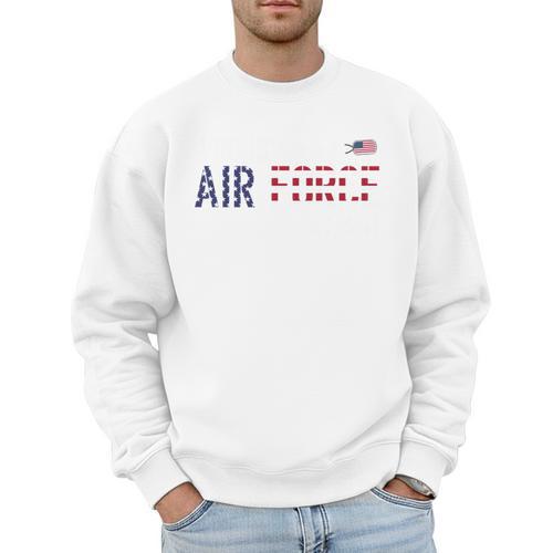 US Flag Proud Air Force Dad Men Sweatshirt - Father's Day Fun