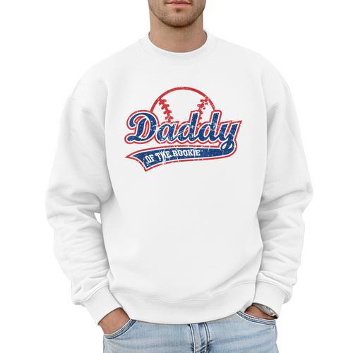 Vintage Baseball Daddy Of The Rookie Men Sweatshirt - Father's Day Fun