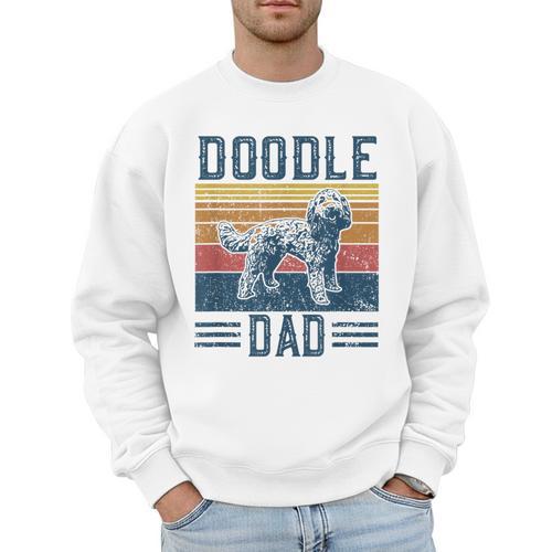 Vintage Doodle Dad Aussie Doodle & Goldendoodle Men Sweatshirt - Father's Day Fun
