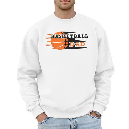 Vintage Proud Basketball Dad Fathers Day Basketball Player Men Sweatshirt - Father's Day Fun