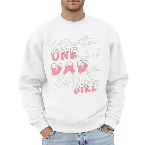 Winter Onederland 1st Birthday Theme Dad Of Birthday Girl Men Sweatshirt - Father's Day Fun