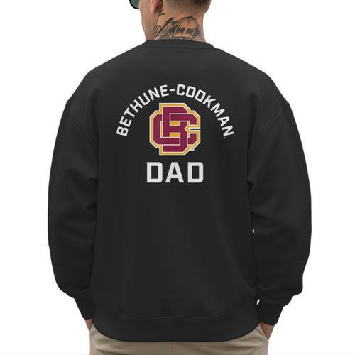 Bethune-Cookman University Wildcats Arched Dad Men's Sweatshirt Back Print - Father's Day Fun