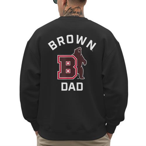Brown University Bears Arched Dad Men's Sweatshirt Back Print - Father's Day Fun