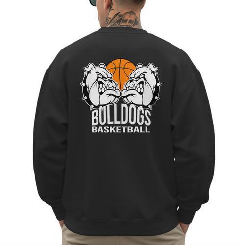 Bulldogs Basketball Shirt Basketball Mom Dad Players Tshirt Men's Sweatshirt Back Print - Father's Day Fun