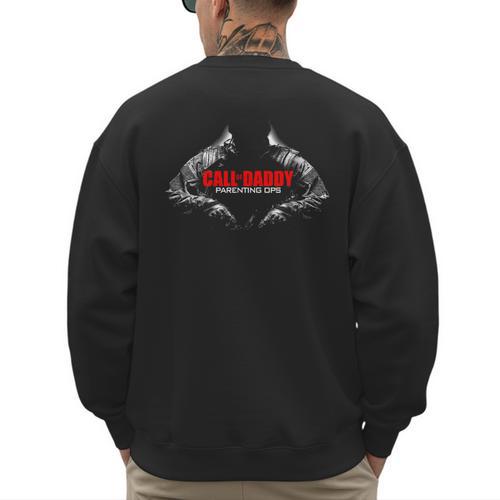Call Of Daddy Parenting Ops Shirt Gamer Dad Men's Sweatshirt Back Print - Father's Day Fun