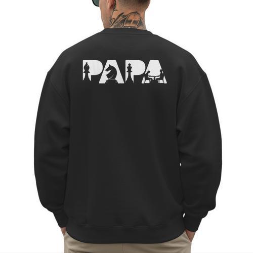 Chess Father Dad Chess Father T-Shirt Men's Sweatshirt Back Print - Father's Day Fun