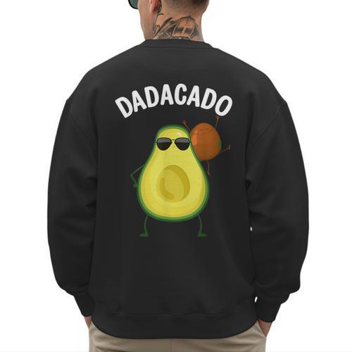 Cute Avocado For Dad Men Fruit Avocado Pear Lovers Men's Sweatshirt Back Print - Father's Day Fun