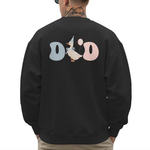 Dad Daddy Of The Birthday Silly Goose Family Men's Sweatshirt Back Print - Father's Day Fun