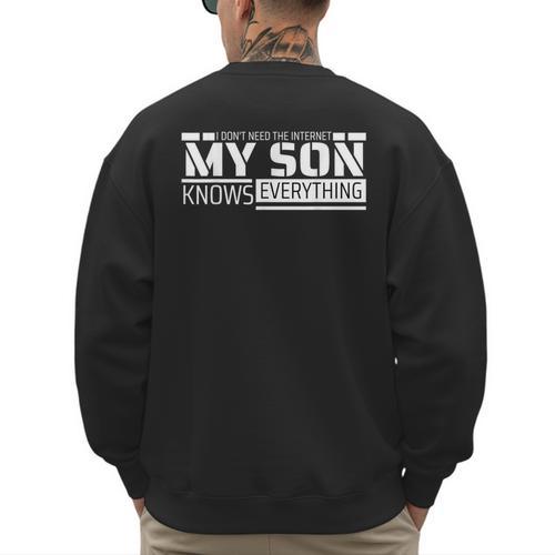 Dad Shirt From Son Men Fathers Day Dad Men's Sweatshirt Back Print - Father's Day Fun