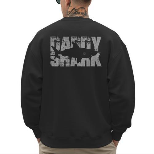 Daddy Shark Shark For Dad Men's Sweatshirt Back Print - Father's Day Fun