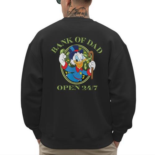 Disney DuckTales Bank Of Dad Small Men's Sweatshirt Back Print - Father's Day Fun