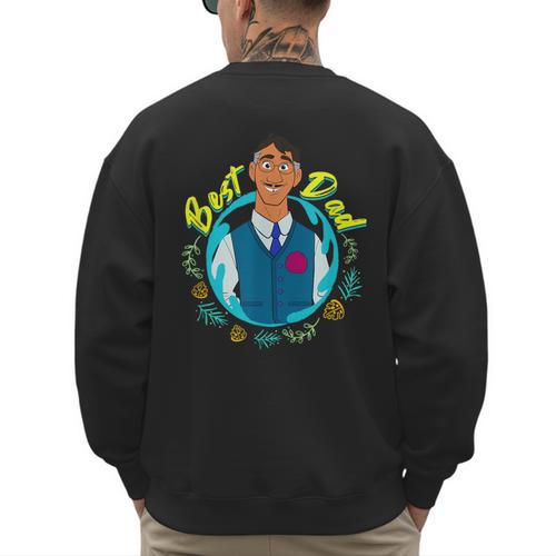 Disney Encanto Agustin Madrigal Best Dad Portrait Small Men's Sweatshirt Back Print - Father's Day Fun