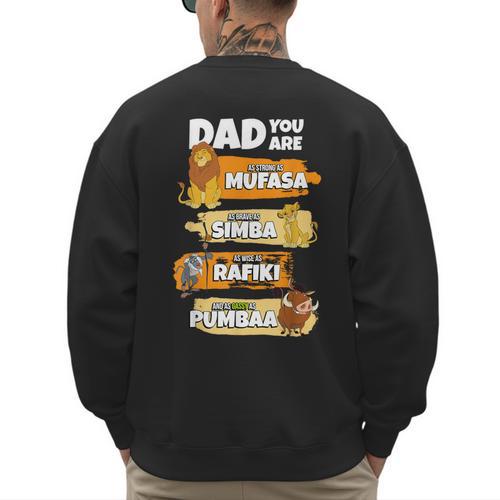 Disney The Lion King Dad You Are Word Stack Men's Sweatshirt Back Print - Father's Day Fun