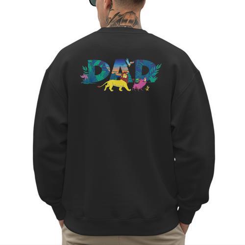 Disney The Lion King Simba & Pals Dad Father's Day Birthday Men's Sweatshirt Back Print - Father's Day Fun