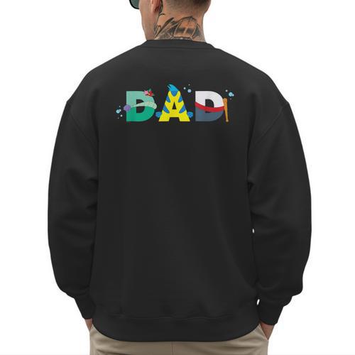 Disney The Little Mermaid Ariel Father’s Day Birthday Dad Men's Sweatshirt Back Print - Father's Day Fun