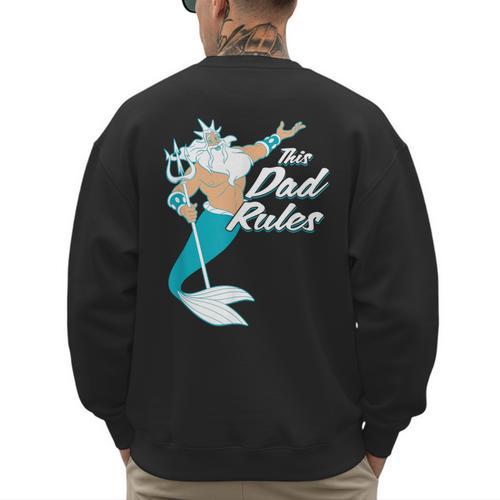 Disney The Little Mermaid King Triton Dad Men's Sweatshirt Back Print - Father's Day Fun