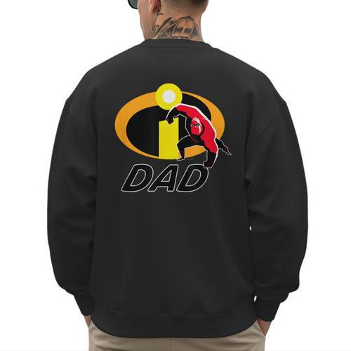 Disney And Pixar's The Incredibles Mr Incredible Dad Family Men's Sweatshirt Back Print - Father's Day Fun